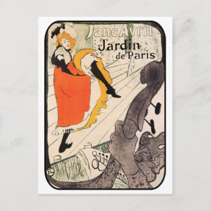 Carte Postale Lautrec : Jane Avril, Jardin de Paris