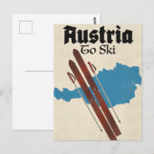 Carte Postale L'Autriche pour skier (Devant / Derrière)