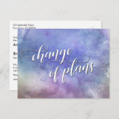 Carte Postale Lavage à l'aquarelle Changement de plans Mariage r (Devant / Derrière)
