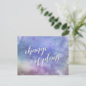 Carte Postale Lavage à l'aquarelle Changement de plans Mariage r (Debout devant)