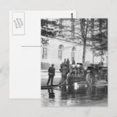 Carte Postale Lavage électrique de camion-feu, 1923 (Devant / Derrière)