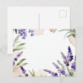 Carte Postale Lavande d'aquarelle Serene Blooms (Devant / Derrière)