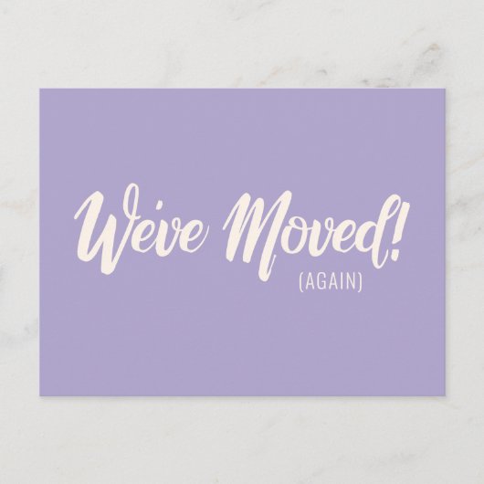 Carte Postale Lavande moderne Nous avons déménagé Faire-part mob (Devant)