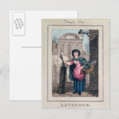 Carte Postale Lavande, Temple Bar, de "Cries de Londres" (Devant / Derrière)