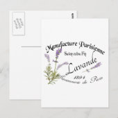 Carte Postale Lavande vintage (Devant / Derrière)