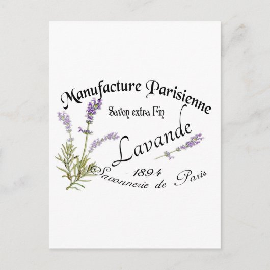 Carte Postale Lavande vintage (Devant)