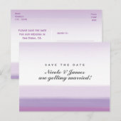 Carte postale Lavande Violet Aquarelle Save The Da (Devant / Derrière)