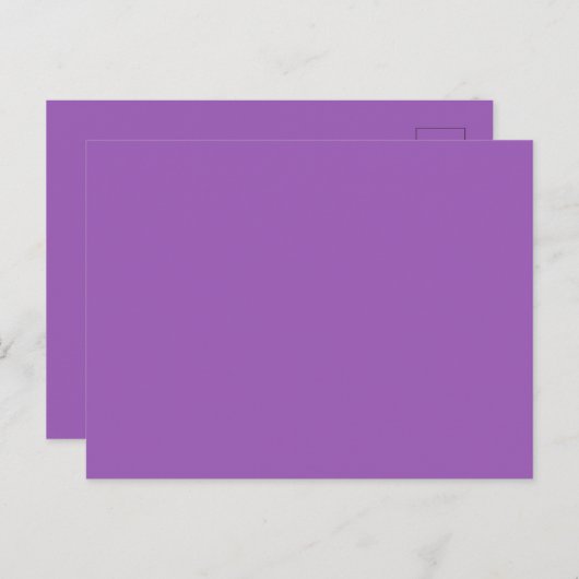 Carte postale lavande violet brillante pour Messag (Devant / Derrière)