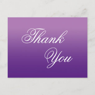 Carte Postale Lavande Violet Ombré Calligraphie Merci