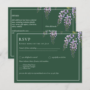 Carte Postale Lavande WISTERIA Emerald Green All-in-1 Mariage