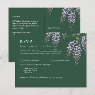 Carte Postale Lavande WISTERIA Emerald Green All-in-1 Mariage