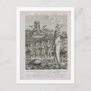 Carte Postale L'avatar de Matsya, ou la première incarnation de 