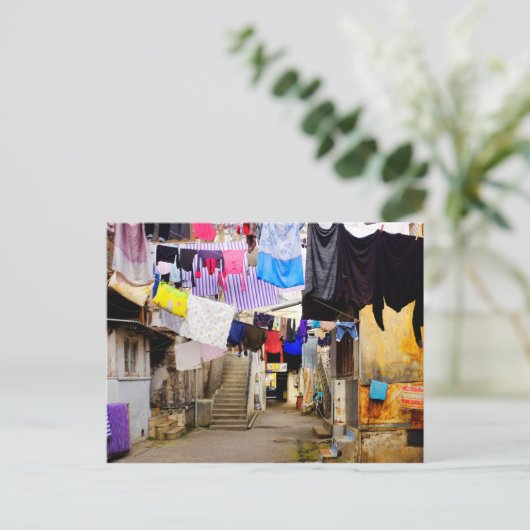 Carte Postale Lave-linge à sécher (Debout devant)