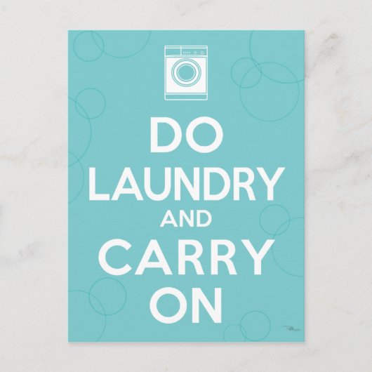 Carte Postale Lave-linge et continuer (Devant)