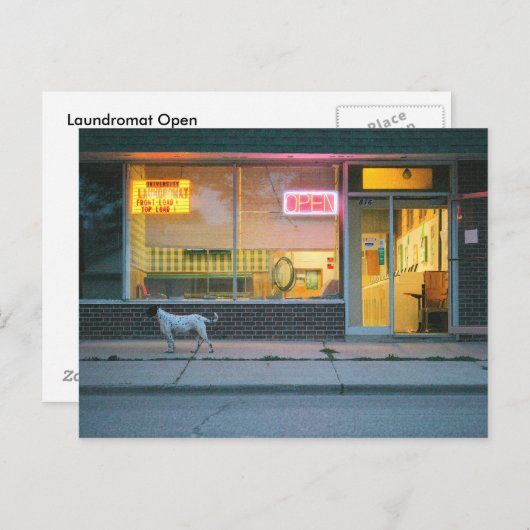 Carte Postale Lave-linge ouvert (Devant / Derrière)