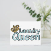 Carte Postale Lave-linge Reine avec couronne (Debout devant)