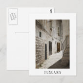 Carte Postale Lave-linge suspendue à sécher dans une ruelle en I (Devant / Derrière)