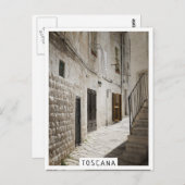 Carte Postale Lave-linge suspendue à sécher dans une ruelle en I (Devant / Derrière)