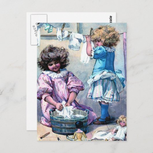 Carte Postale Lave-poupée (Devant / Derrière)