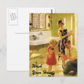 Carte Postale Lave-toi les mains (Devant / Derrière)