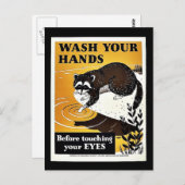 Carte Postale Lave-toi les mains (Devant / Derrière)