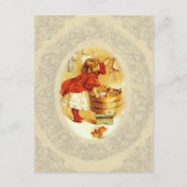 Carte Postale Lave vintage fille (Devant)