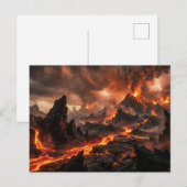 Carte Postale Lave volcanique (Devant / Derrière)
