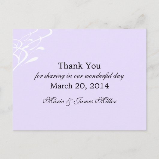 Carte postale Lavendar sans respiration (Devant)