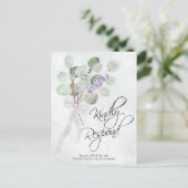 Carte Postale Lavender Eucalyptus Répondre gentiment Mariage RSV (Debout devant)