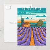 Carte Postale Lavender Field Provence France (Devant / Derrière)