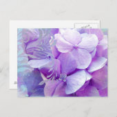 Carte postale Lavender Hydrangea Floral Swirl (Devant / Derrière)