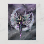 Carte Postale Lavender Moon Fairy Imaginaire Art par Molly Harri (Devant)