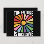 Carte Postale L'avenir est inclusif Rainbow Pride droits trans (Devant / Derrière)