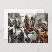 Carte Postale L'Avenir, Les Robots En Roaming, (Devant / Derrière)