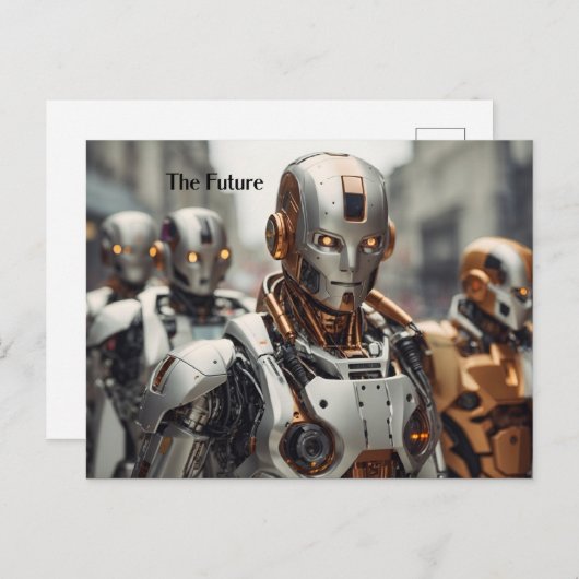 Carte Postale L'Avenir, Les Robots En Roaming, (Devant / Derrière)