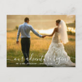 Carte Postale L'aventure à la mode Script commence Merci Mariage (Devant)