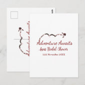Carte Postale L'aventure attend la douche de mariée, ajoutez le  (Devant / Derrière)