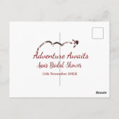 Carte Postale L'aventure attend la douche de mariée, ajoutez le  (Dos)