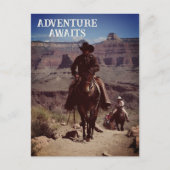 Carte Postale L'aventure Attend Thème Extérieur Occidental (Devant)
