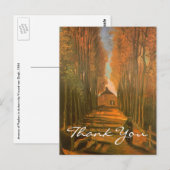 Carte Postale L'avenue des peupliers de Van Gogh (Devant / Derrière)