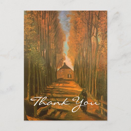 Carte Postale L'avenue des peupliers de Van Gogh (Devant)