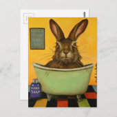 Carte Postale Laver ton lièvre (Devant / Derrière)