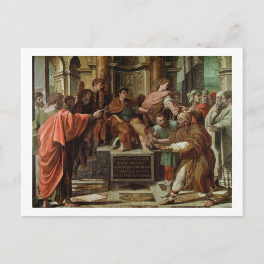 Carte Postale L'Aveugle d'Elymas (dessin pour la Sixtine Ch (Devant)