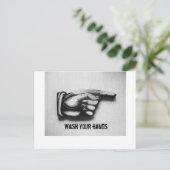 Carte Postale Lavez vos mains oui vous (Debout devant)