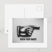 Carte Postale Lavez vos mains oui vous (Devant / Derrière)