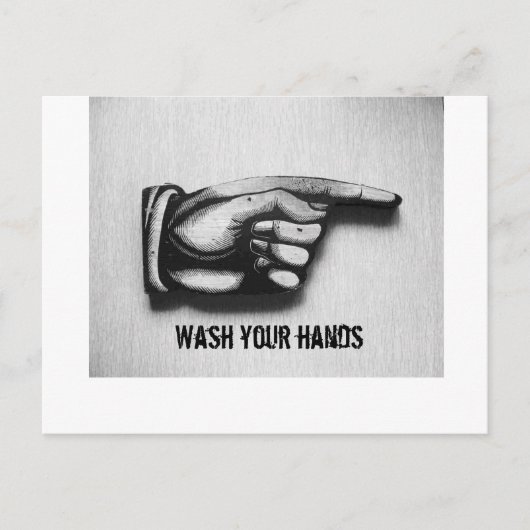 Carte Postale Lavez vos mains oui vous (Devant)