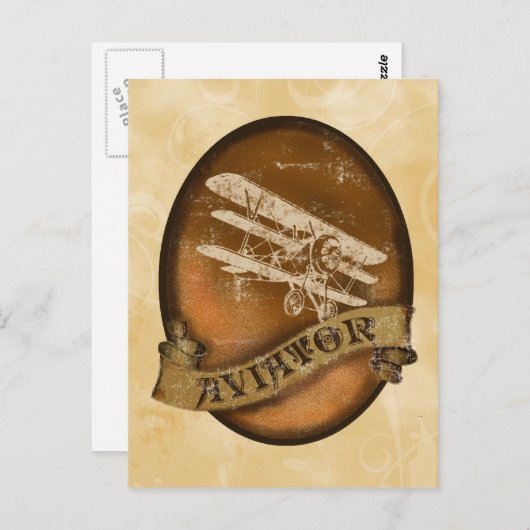 Carte Postale L'aviateur (Devant / Derrière)