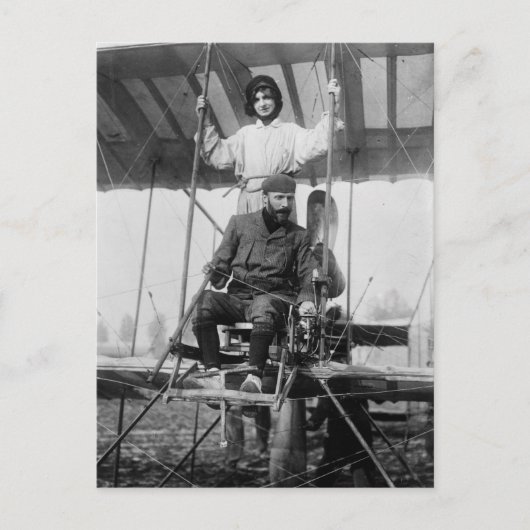 Carte Postale L'aviateur Henri Farman et son épouse, début des a (Devant)