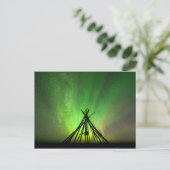 Carte Postale Lavvu de lumières du nord (Debout devant)