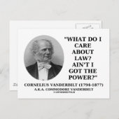 Carte Postale Law Ain't I got The Power (Cornelius Vanderbilt) (Devant / Derrière)